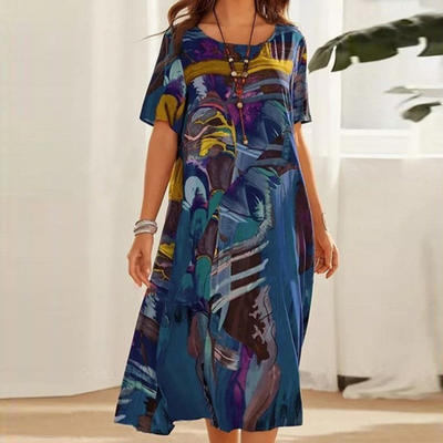 Estelle Dress - Casual Plus-size Tie Dress