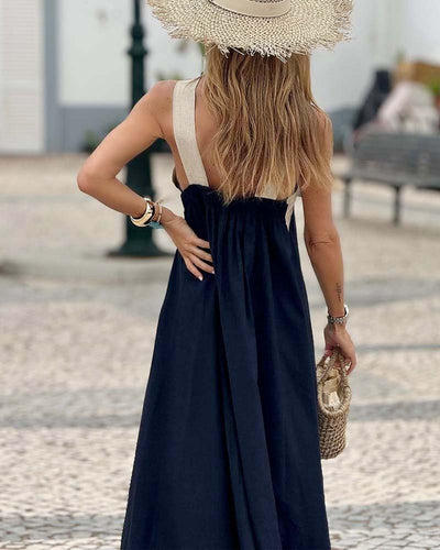 Olive Cross Neck Dress