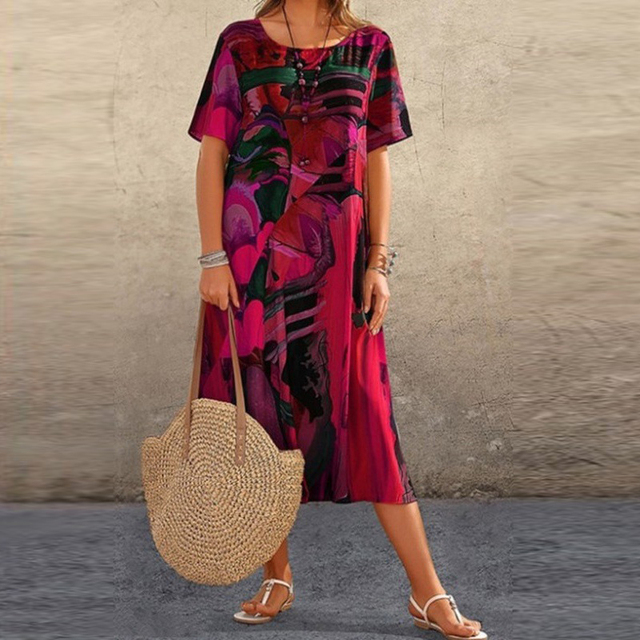 Estelle Dress - Casual Plus-size Tie Dress