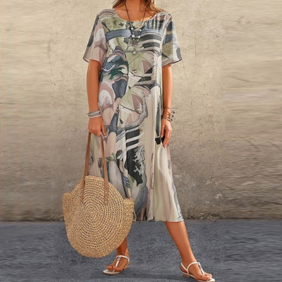Estelle Dress - Casual Plus-size Tie Dress