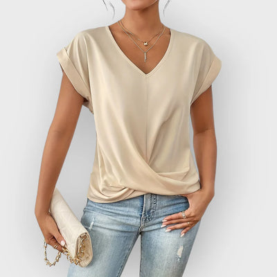 Maya V-Neck Tie Front Top