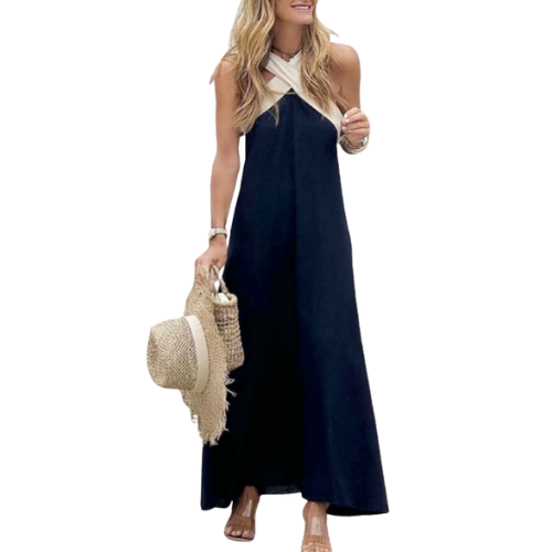 Olive Cross Neck Dress