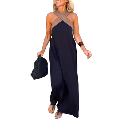 Olive Cross Neck Dress