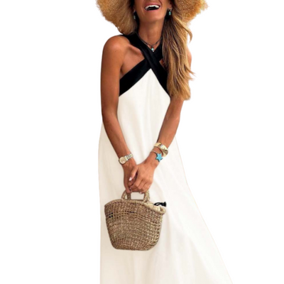 Olive Cross Neck Dress