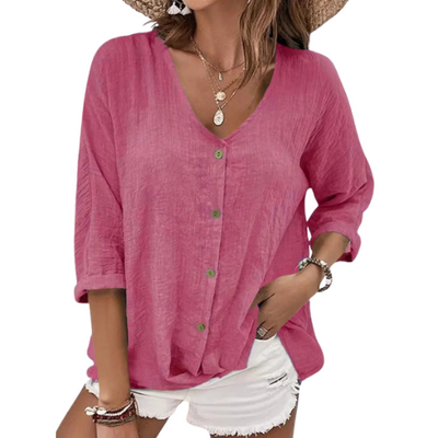 Rosalinda Summer Linen Blouse