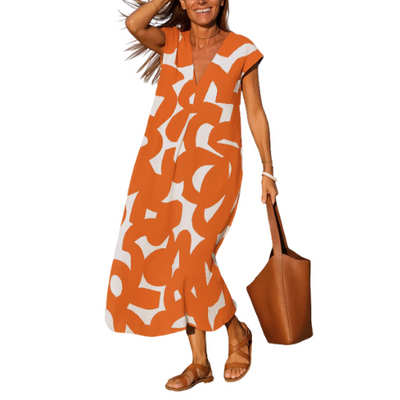 The Sienna Abstract Print Midi Dress