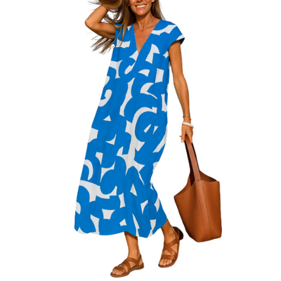 The Sienna Abstract Print Midi Dress