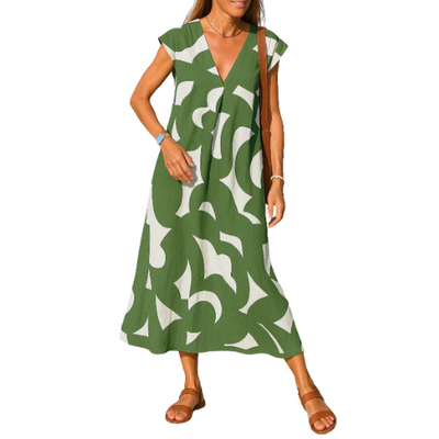 The Sienna Abstract Print Midi Dress