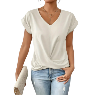 Maya V-Neck Tie Front Top