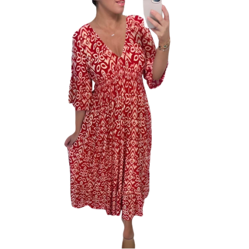 Isabelle Boho Printed Dress