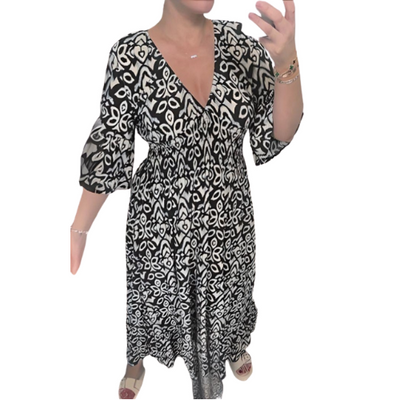 Isabelle Boho Printed Dress
