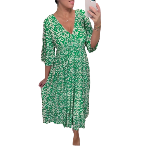 Isabelle Boho Printed Dress