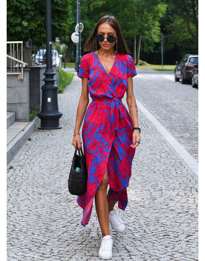 Amelie Floral Wrap Midi Dress