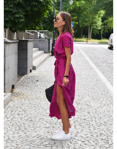 Amelie Floral Wrap Midi Dress