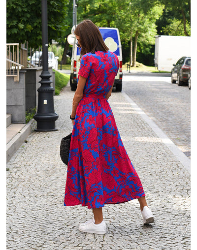 Amelie Floral Wrap Midi Dress