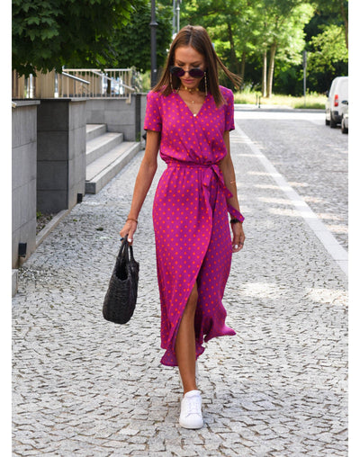 Amelie Floral Wrap Midi Dress