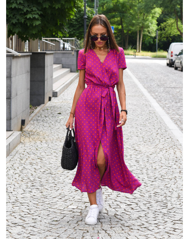 Amelie Floral Wrap Midi Dress