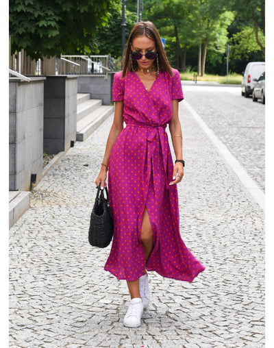 Amelie Floral Wrap Midi Dress