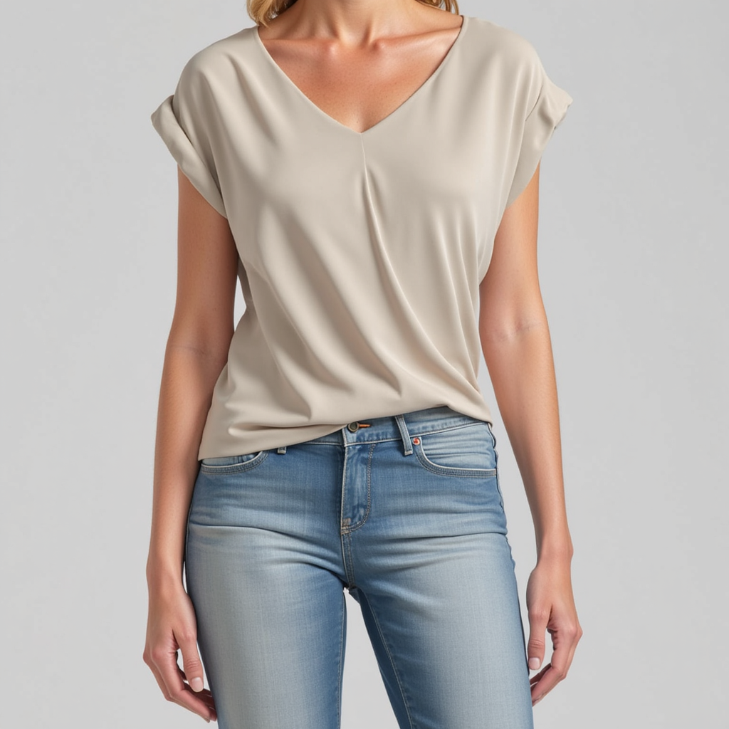 Maya V-Neck Tie Front Top