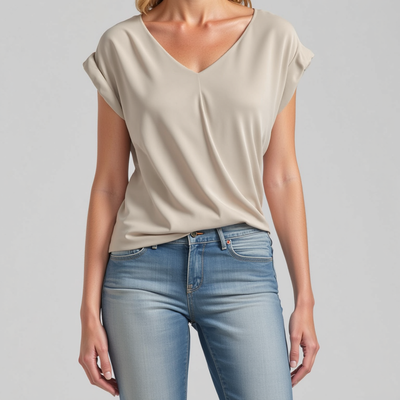 Maya V-Neck Tie Front Top